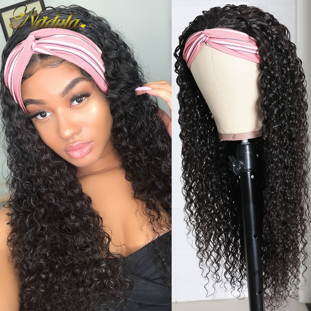 Perfect Fit Culry Hair Headband Wigs for Black Women