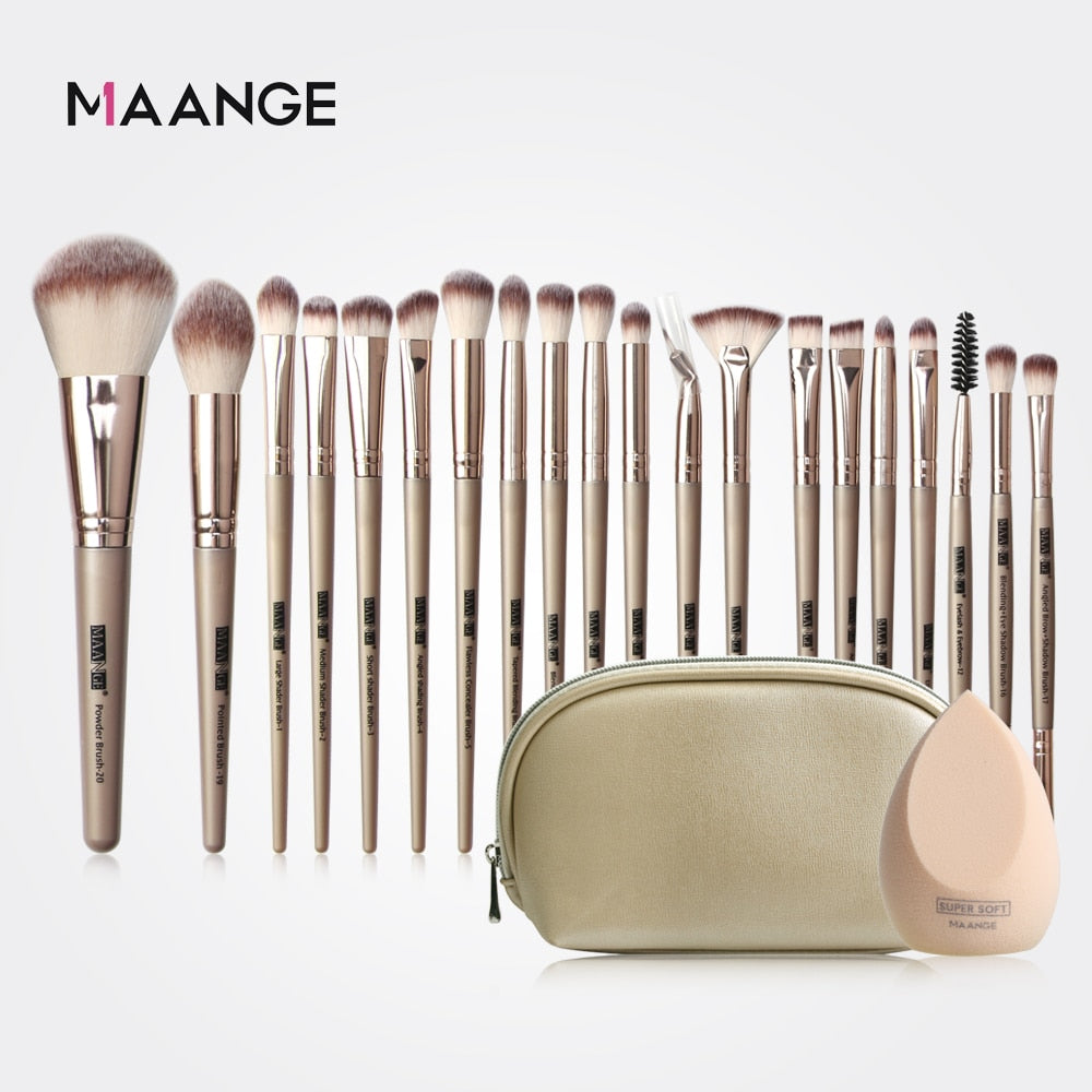 MAANGE Pro 12/18/20 PCS Makeup Brushes Set with Bag
