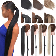 Load image into Gallery viewer, Long Straight Clip In Ponytail Hair Extensions
